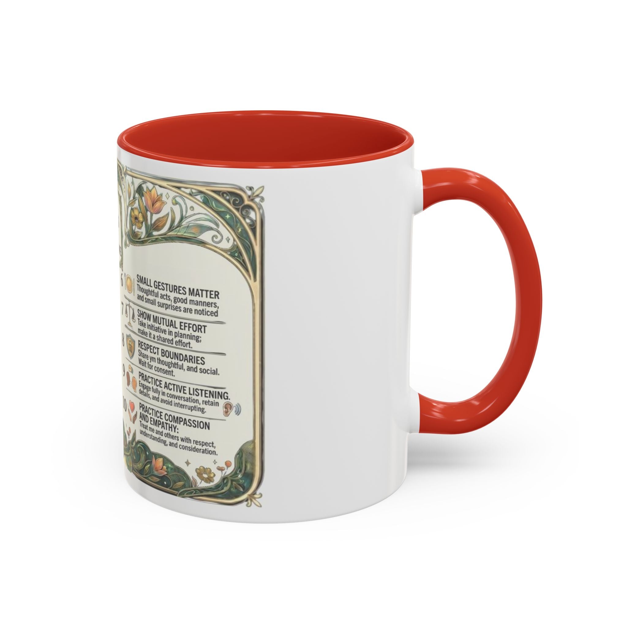 Accent Mug — '10 Rules for Dating Me' Decorative Coffee Cup