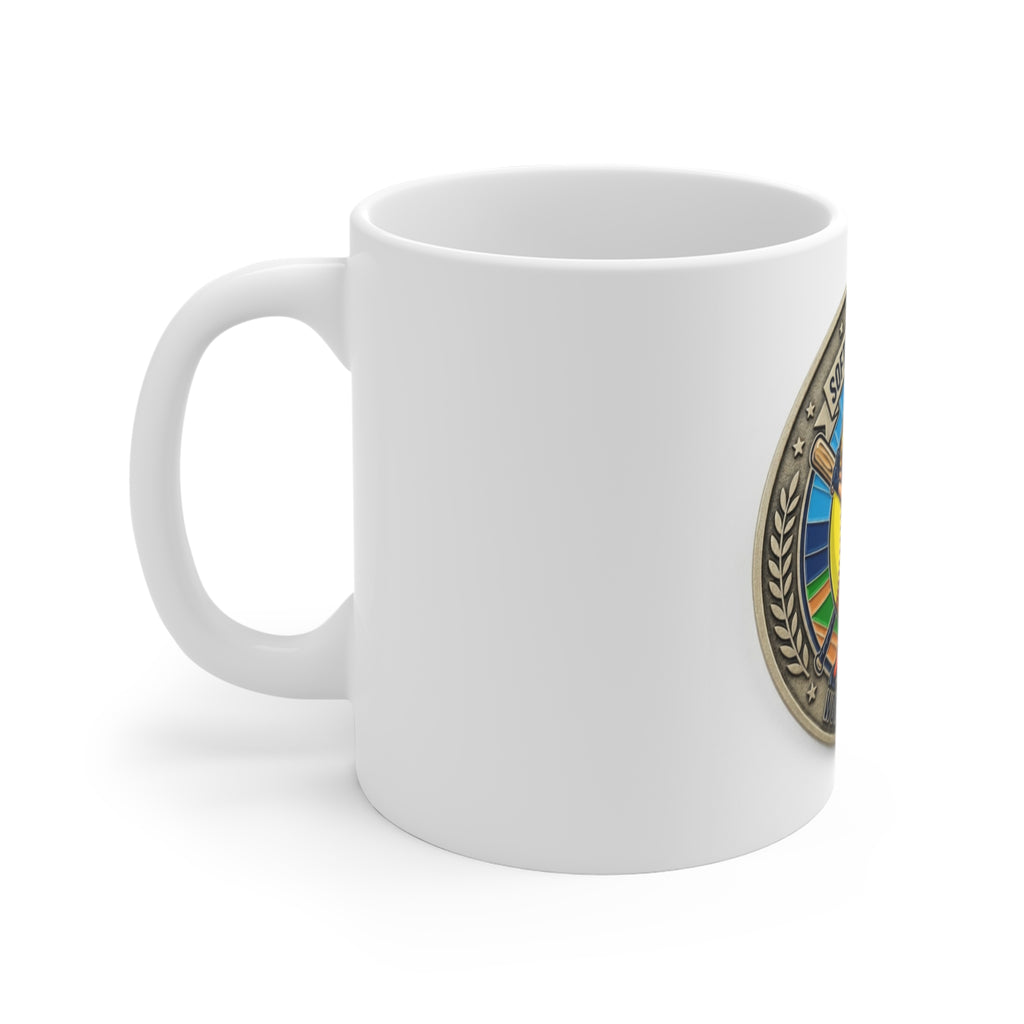 Softball Player 11oz Mug — Women's League Baseball Style Coffee Cup