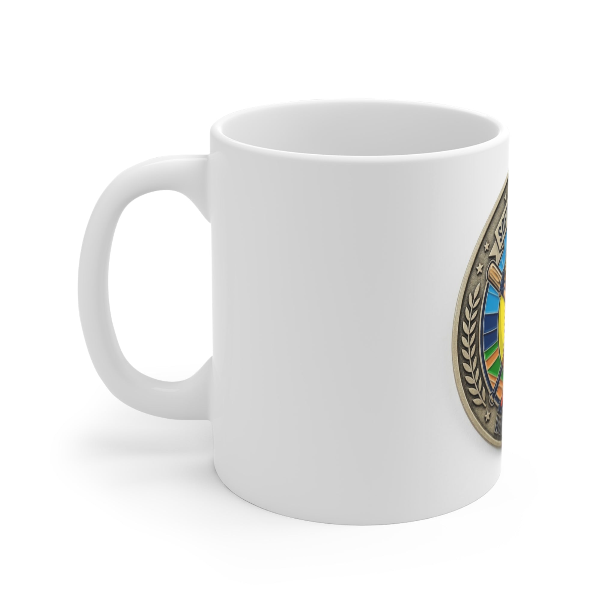 Softball Player 11oz Mug — Women's League Baseball Style Coffee Cup