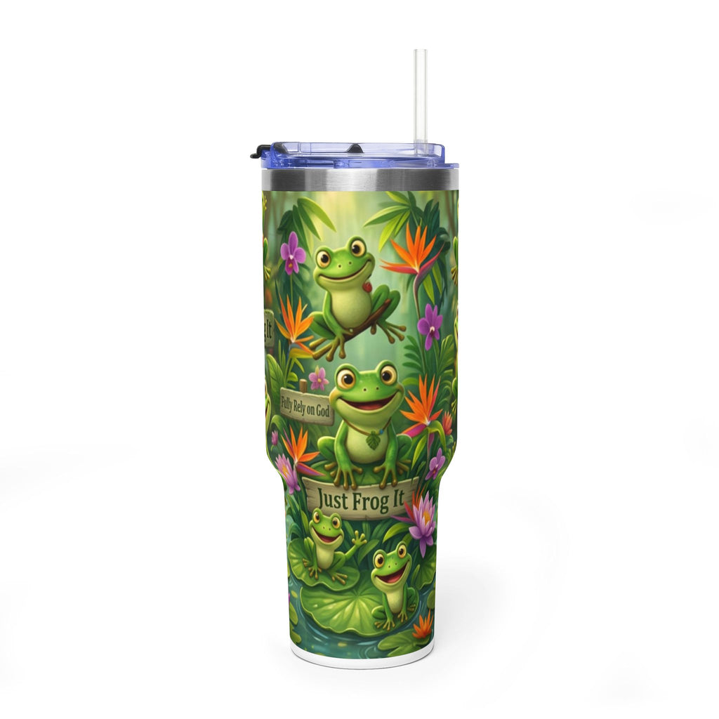 40oz Frog Tumbler – 'Just Frog It' Thermal Travel Cup