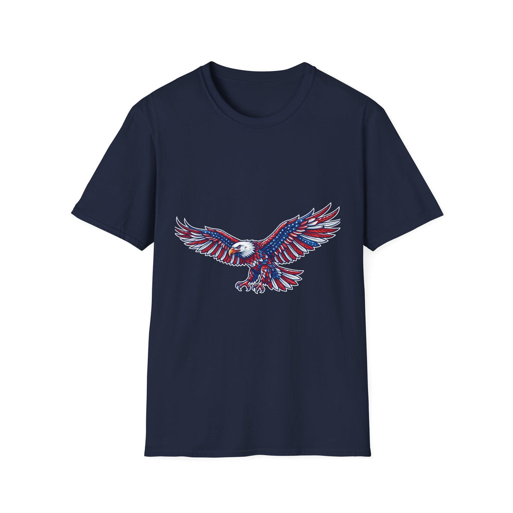 Patriotic Eagle T-Shirt — Red White & Blue Flying Eagle Tee