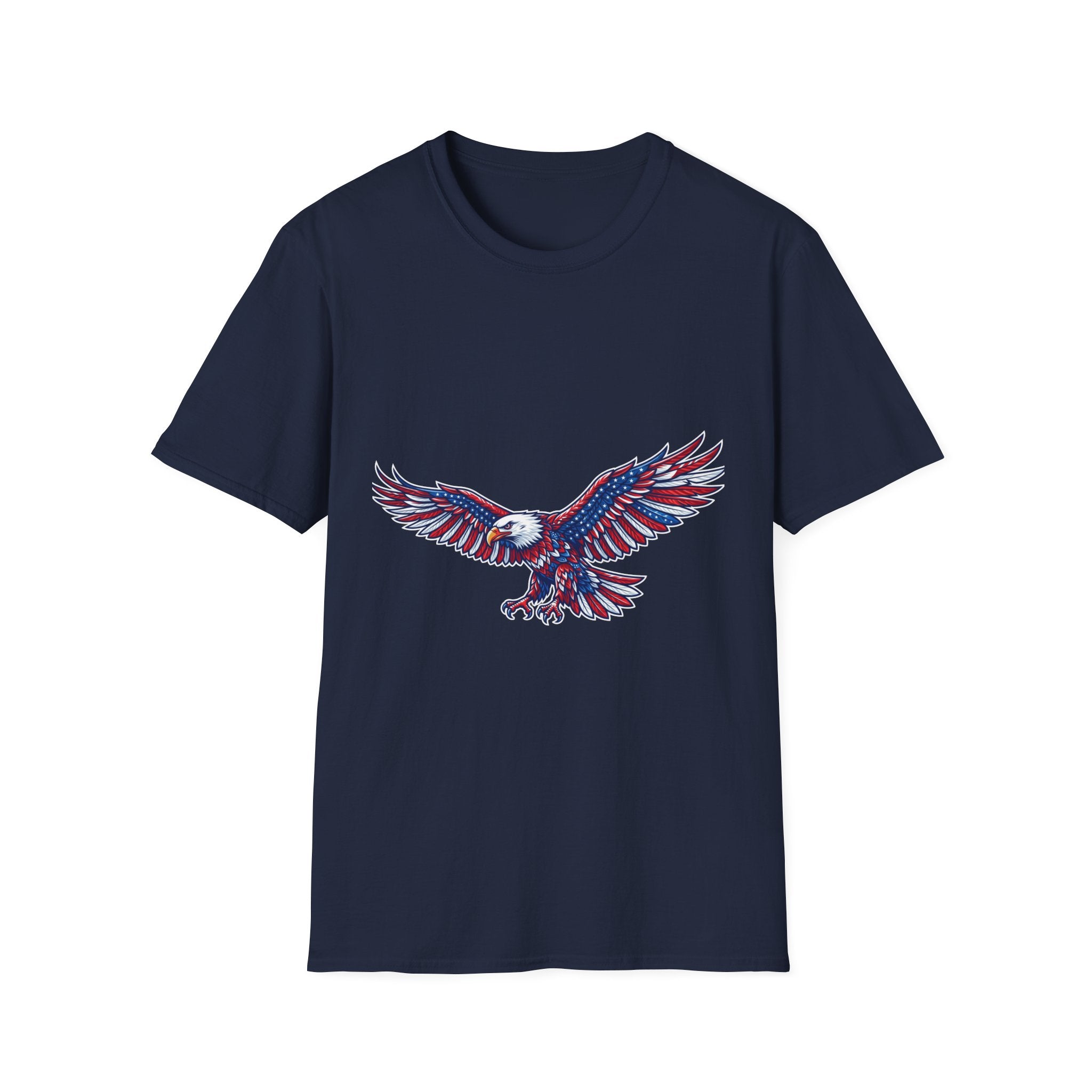 Patriotic Eagle T-Shirt — Red White & Blue Flying Eagle Tee