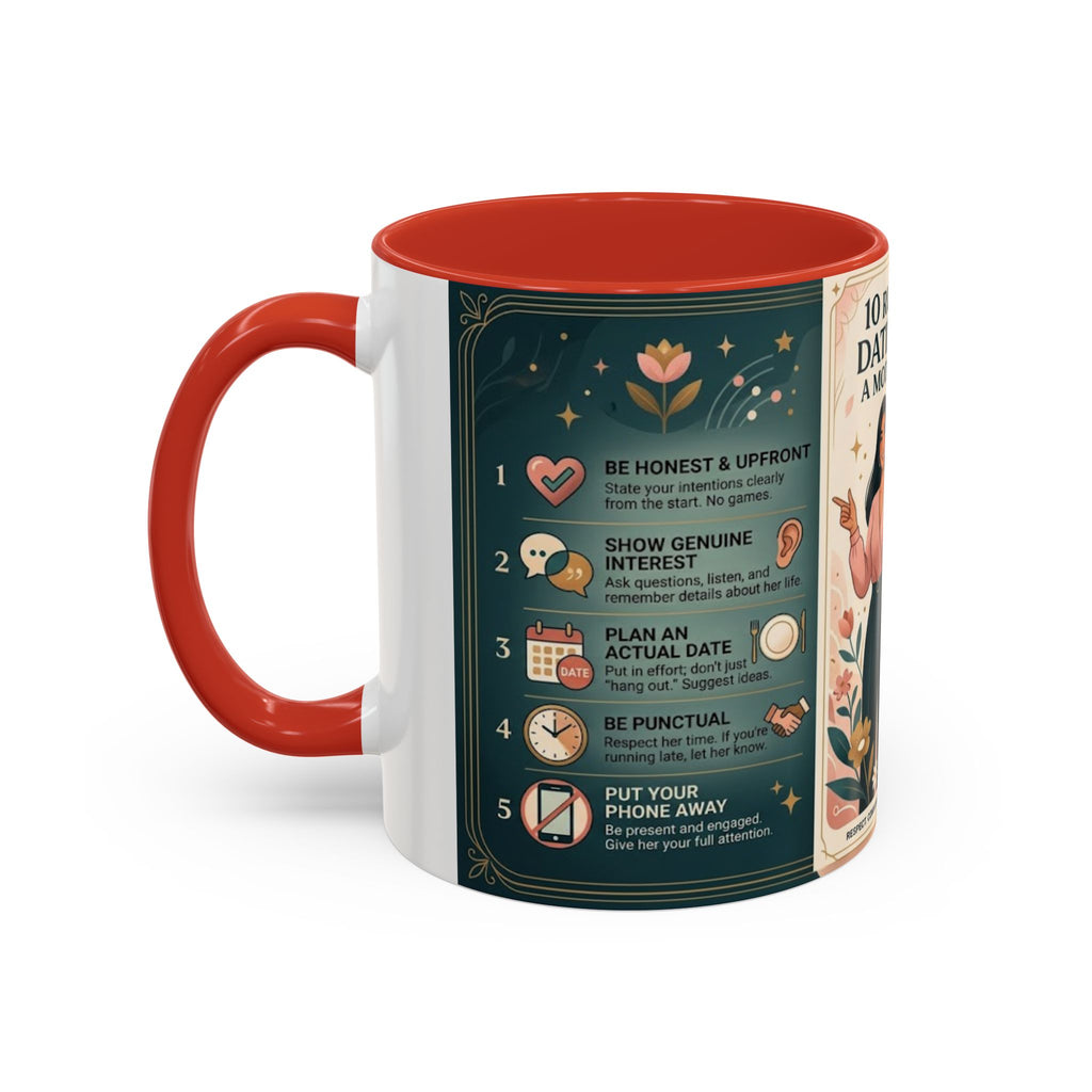 Coffee Mug - “10 Rules for Dating Her: A Modern Guide” Accent Ceramic Mug