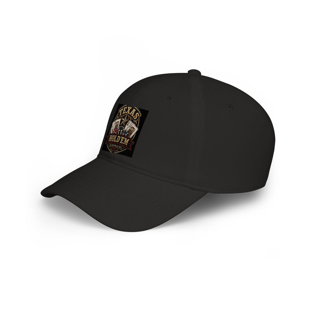 Texas Hold'em Baseball Cap — Poker Cards & Chips Low Profile Hat