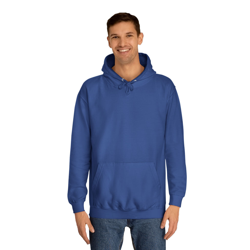 College Hoodie — Retro Sticky Notes Back Print, Cute Study Vibes