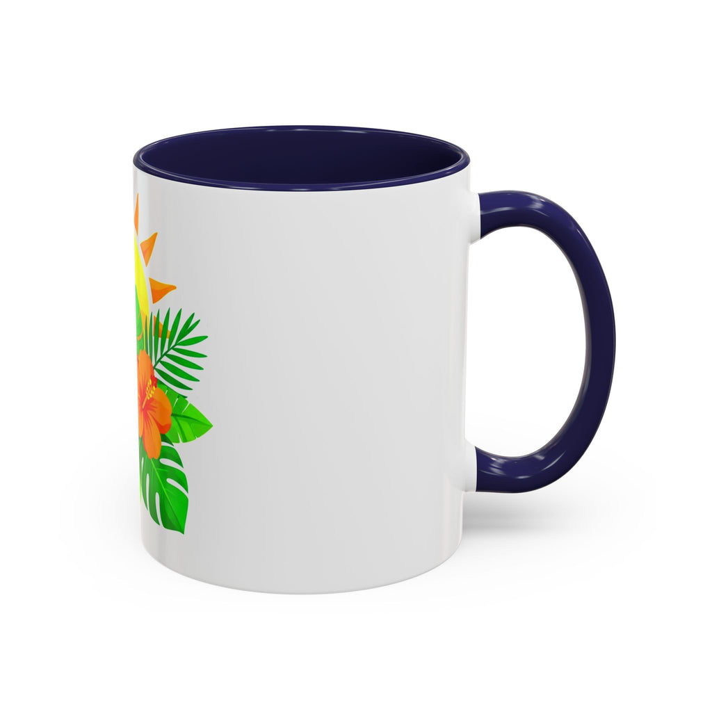 Tropical Sunrise Coffee Mug — Hibiscus Floral Travel Coffee Cup (11/15oz)