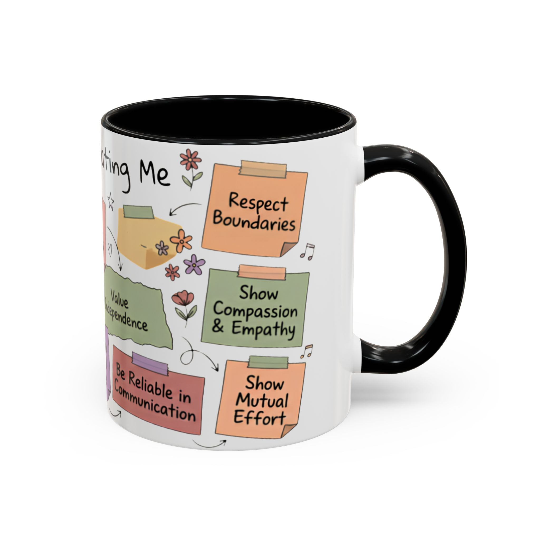 Coffee Mug — 'Rules for Dating Me' Cute Advice Graphic Mug (11/15oz)