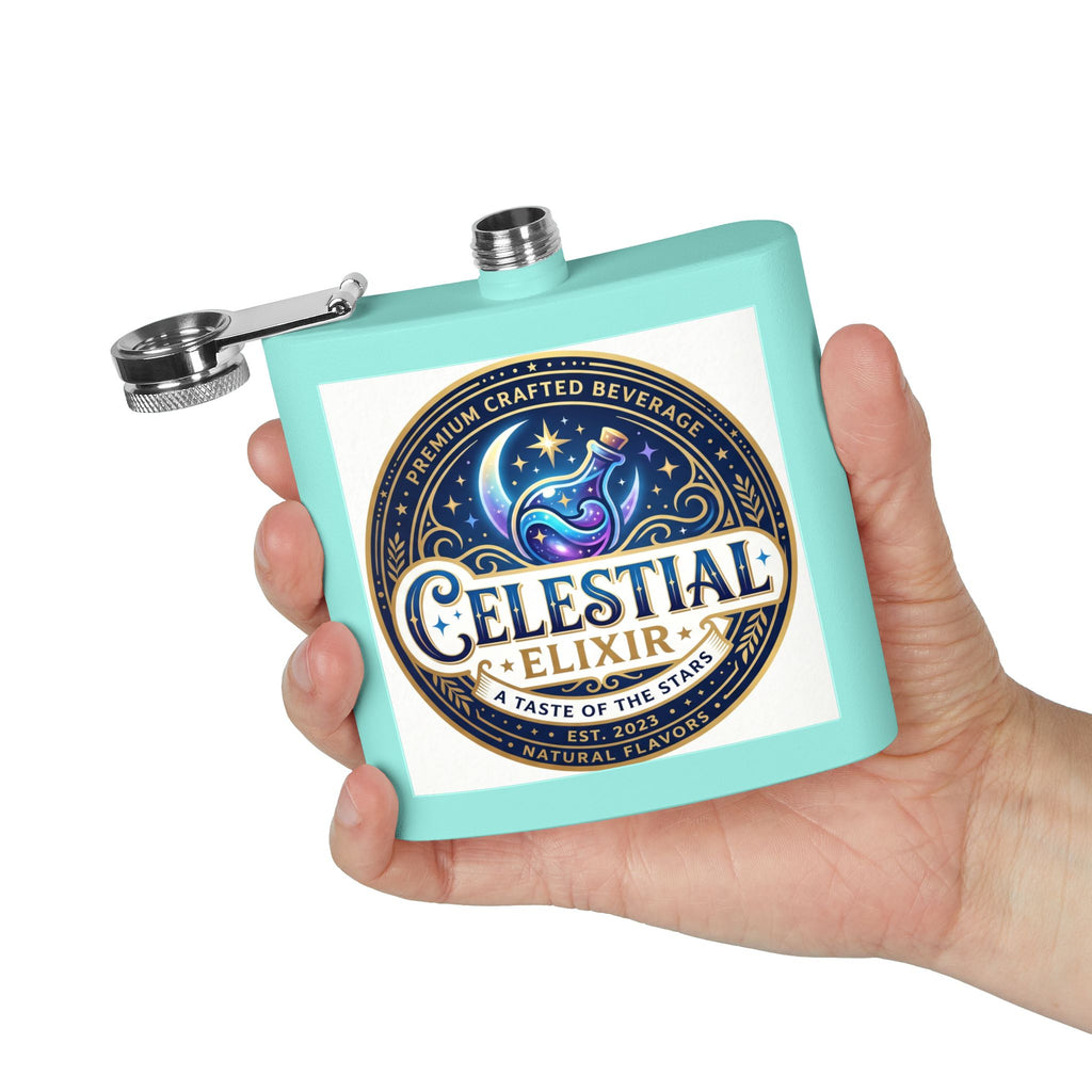 Flask — Celestial Elixir Stainless Steel 6oz Hip Flask