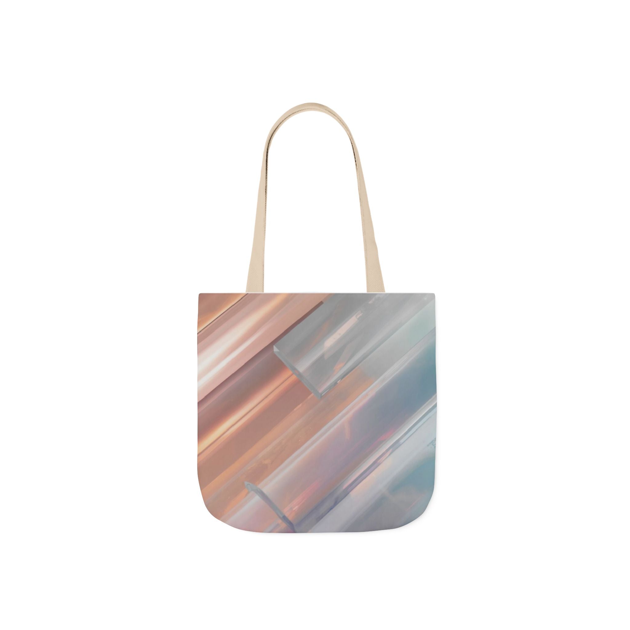 Abstract Pastel Brushstroke Canvas Tote — Artistic Watercolor Shoulder Bag