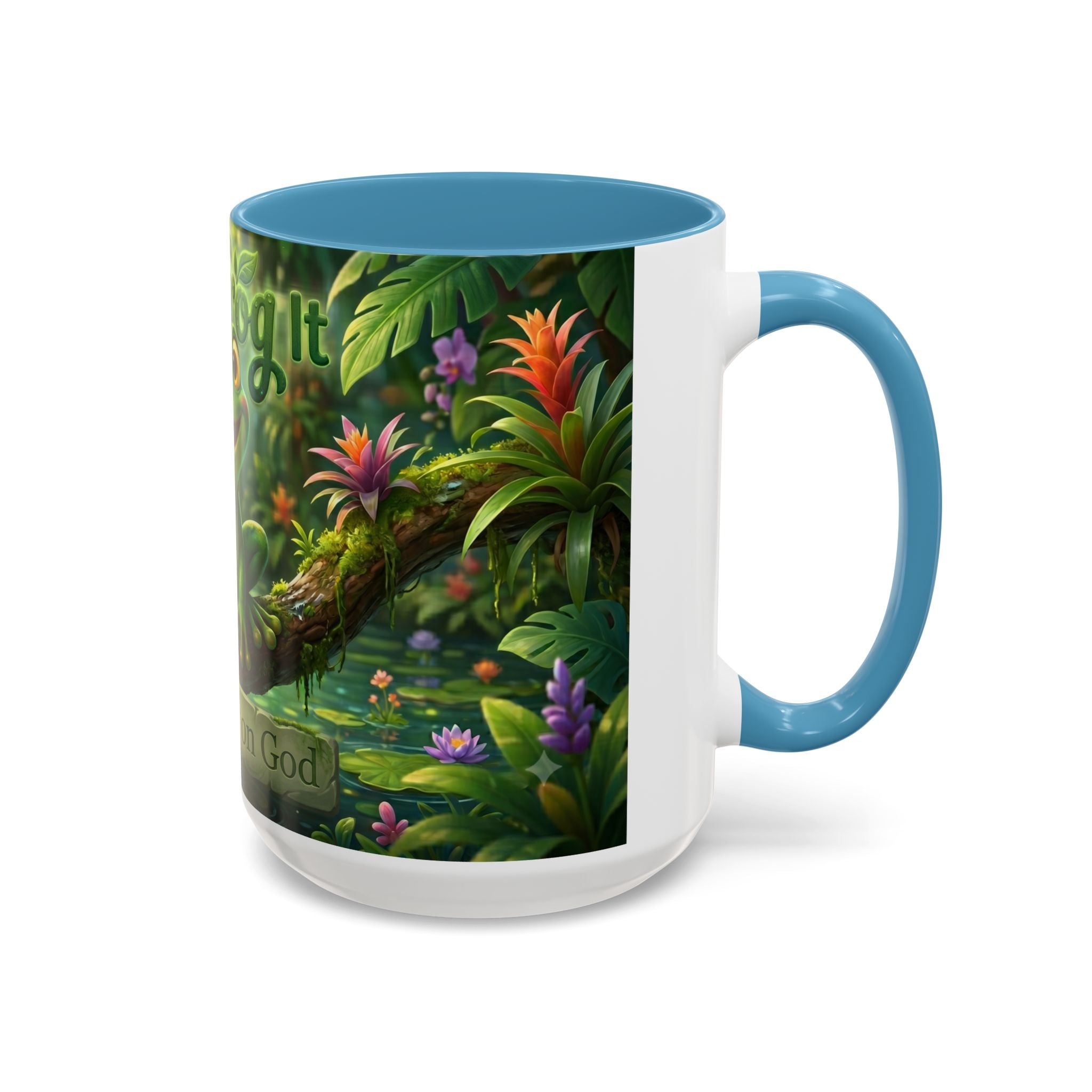 Just Frog It Coffee Mug — Faith-Inspired Cute Frog Accent Mug (11/15oz)