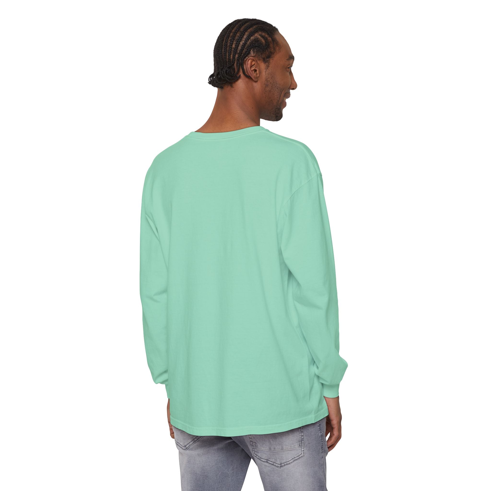 Cute Rainbow Cats Holding Hands Long Sleeve Tee – "Love" Graphic