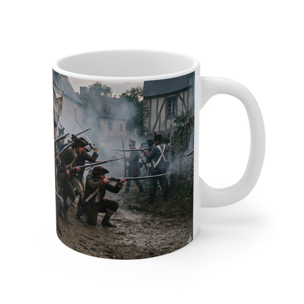 Liberty Revolution Mug — Historical Battle Scene 11oz Ceramic Coffee Cup
