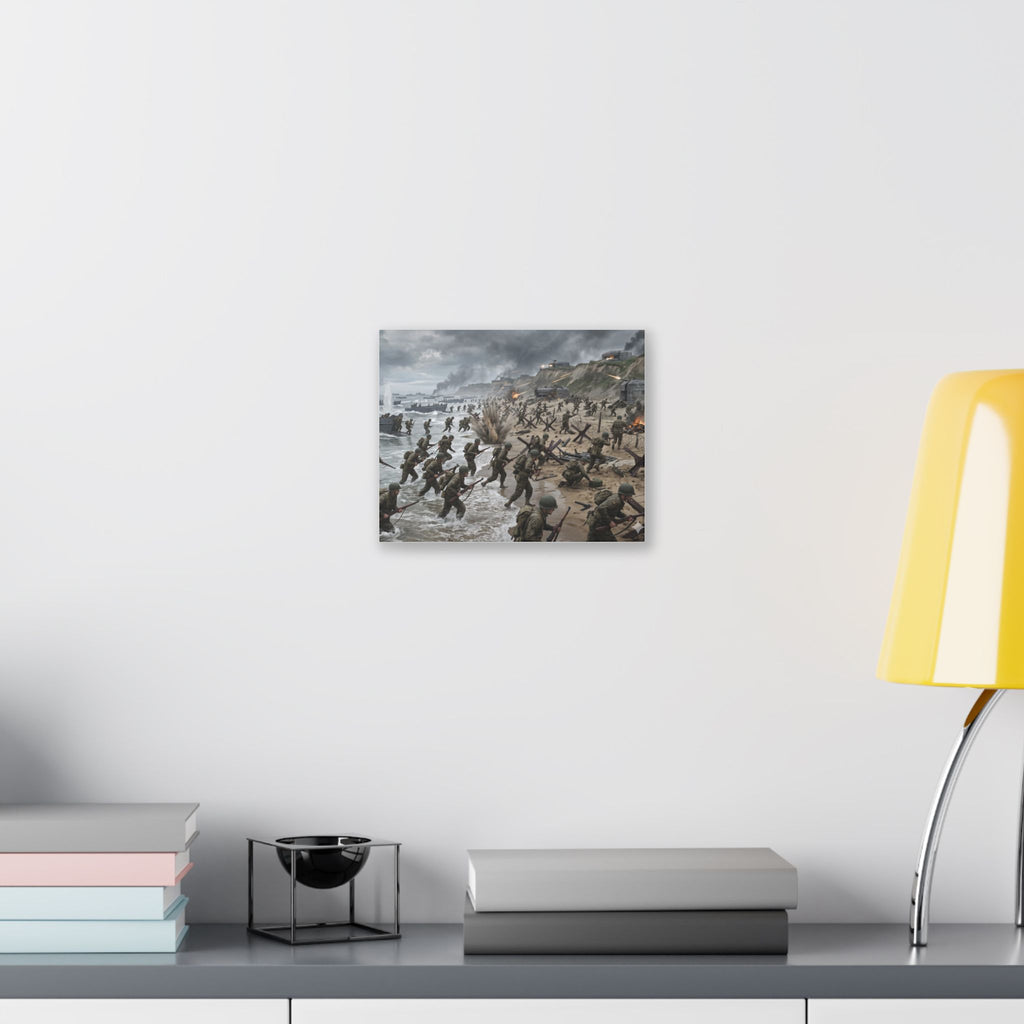 D-Day Invasion Canvas Print — WWII Normandy Beach Wall Art