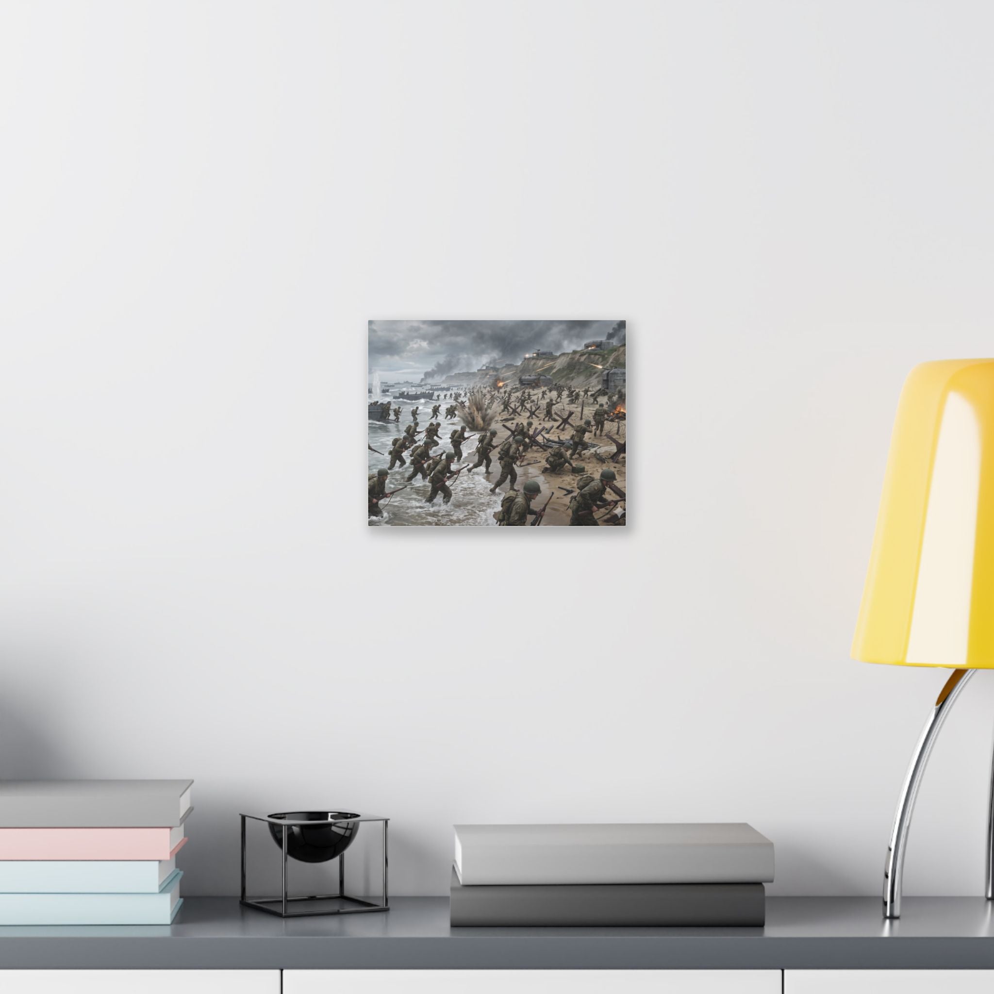 D-Day Invasion Canvas Print — WWII Normandy Beach Wall Art