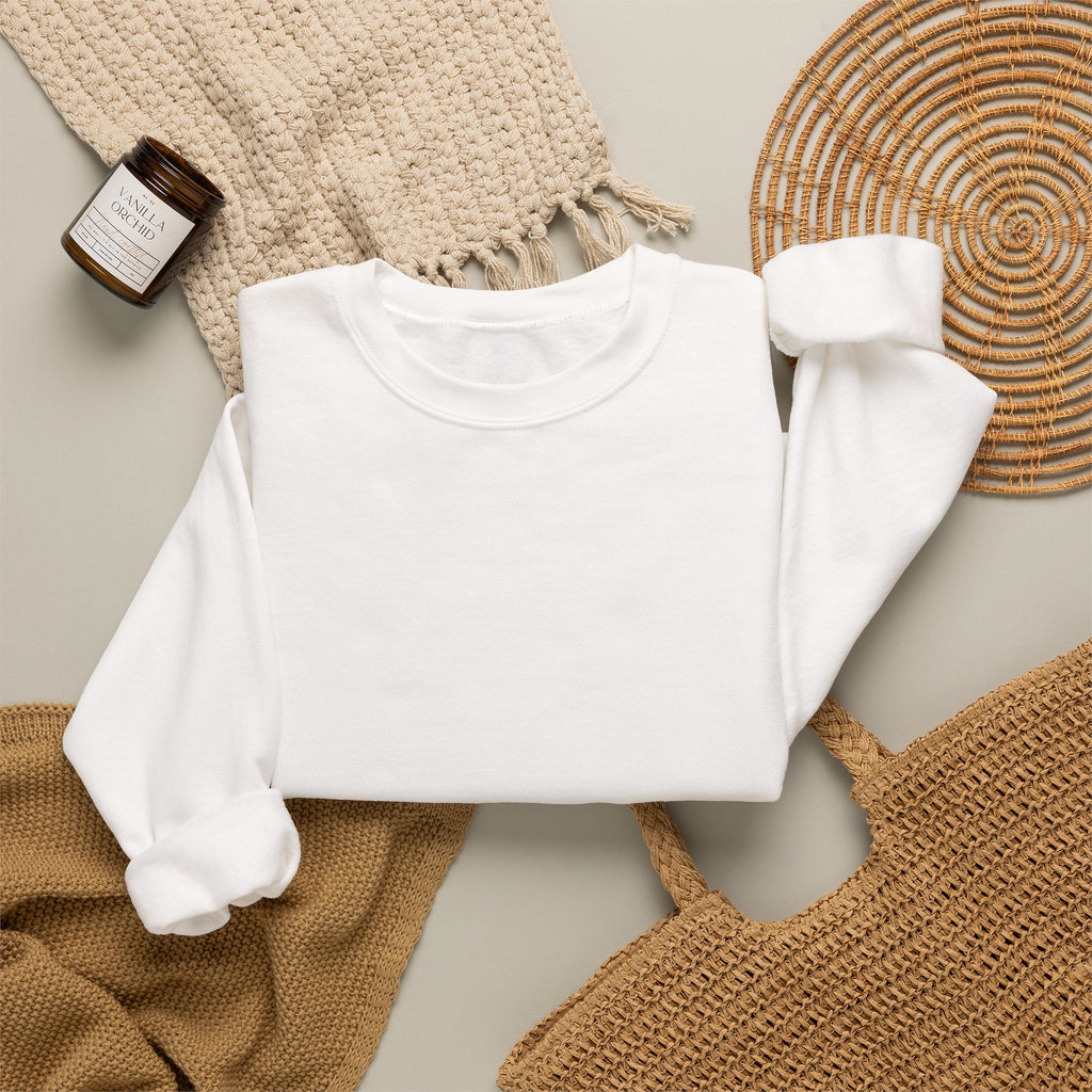 Crewneck Sweatshirt — Back Graphic Positive Notes Design ("A Place For Everyone Here")