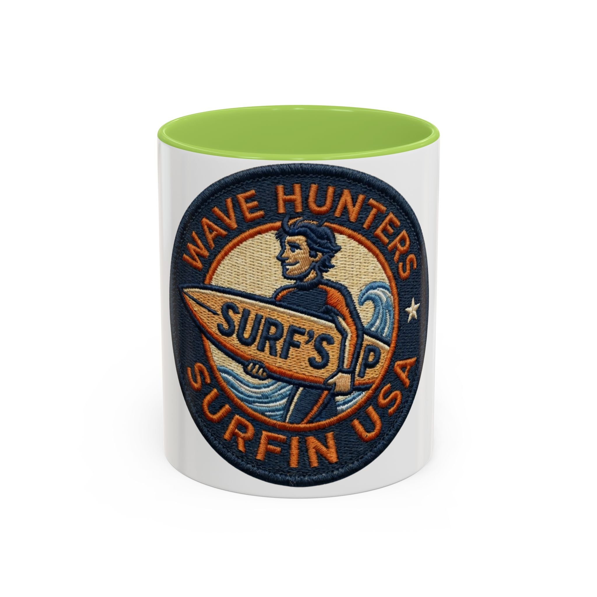 Surf's Up Wave Hunters Coffee Mug — Retro Surfin' USA Accent Mug