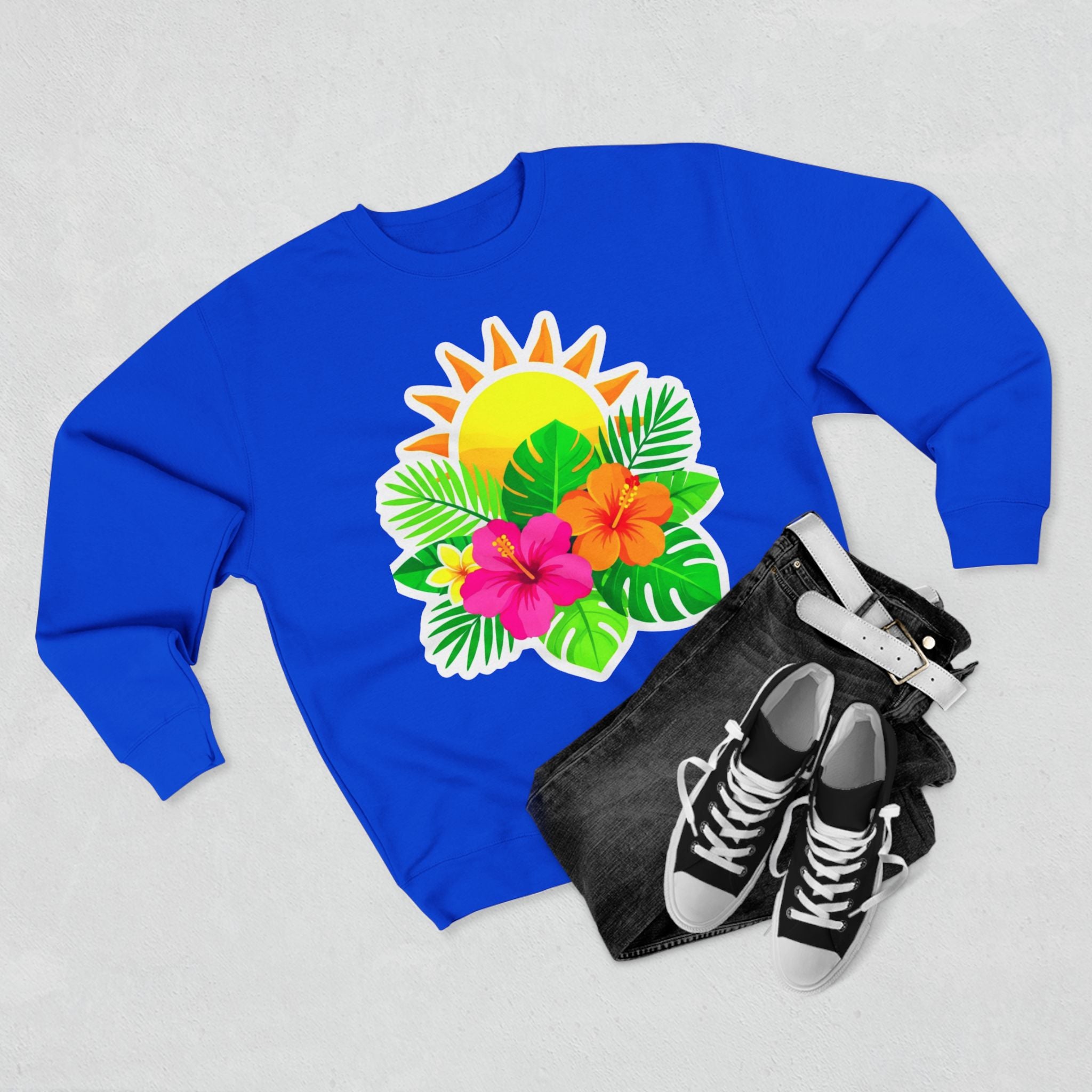Tropical Hibiscus Crewneck Sweatshirt
