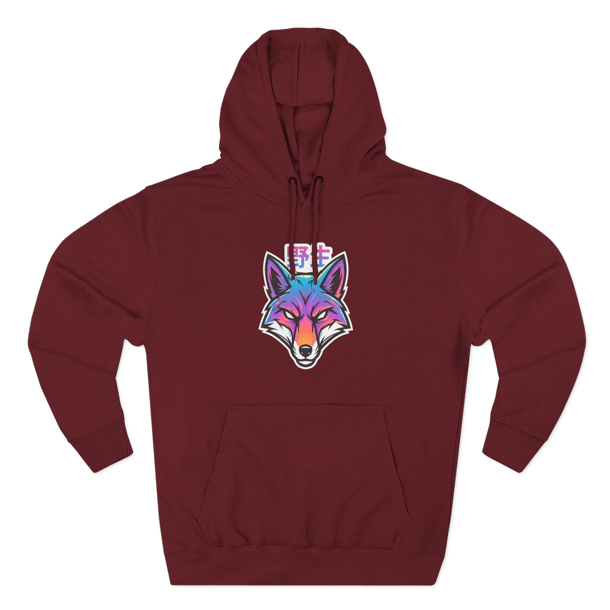 Neon Fox Hoodie — Vibrant Rainbow Fox Head Pullover