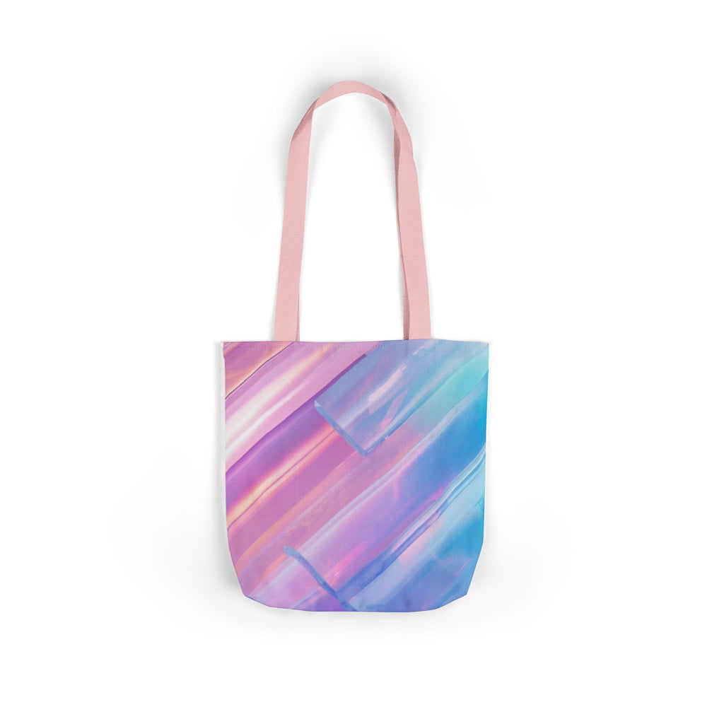 Pastel Brushstroke Canvas Tote — Colorful Abstract Shoulder Bag