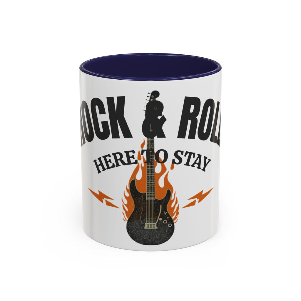 Rock & Roll Coffee Mug – "Here to Stay" Accent Ceramic Mug (11/15oz)