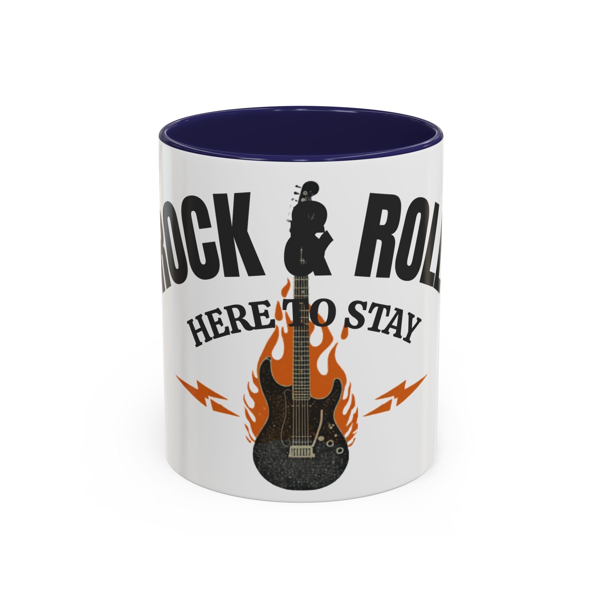Rock & Roll Coffee Mug – "Here to Stay" Accent Ceramic Mug (11/15oz)
