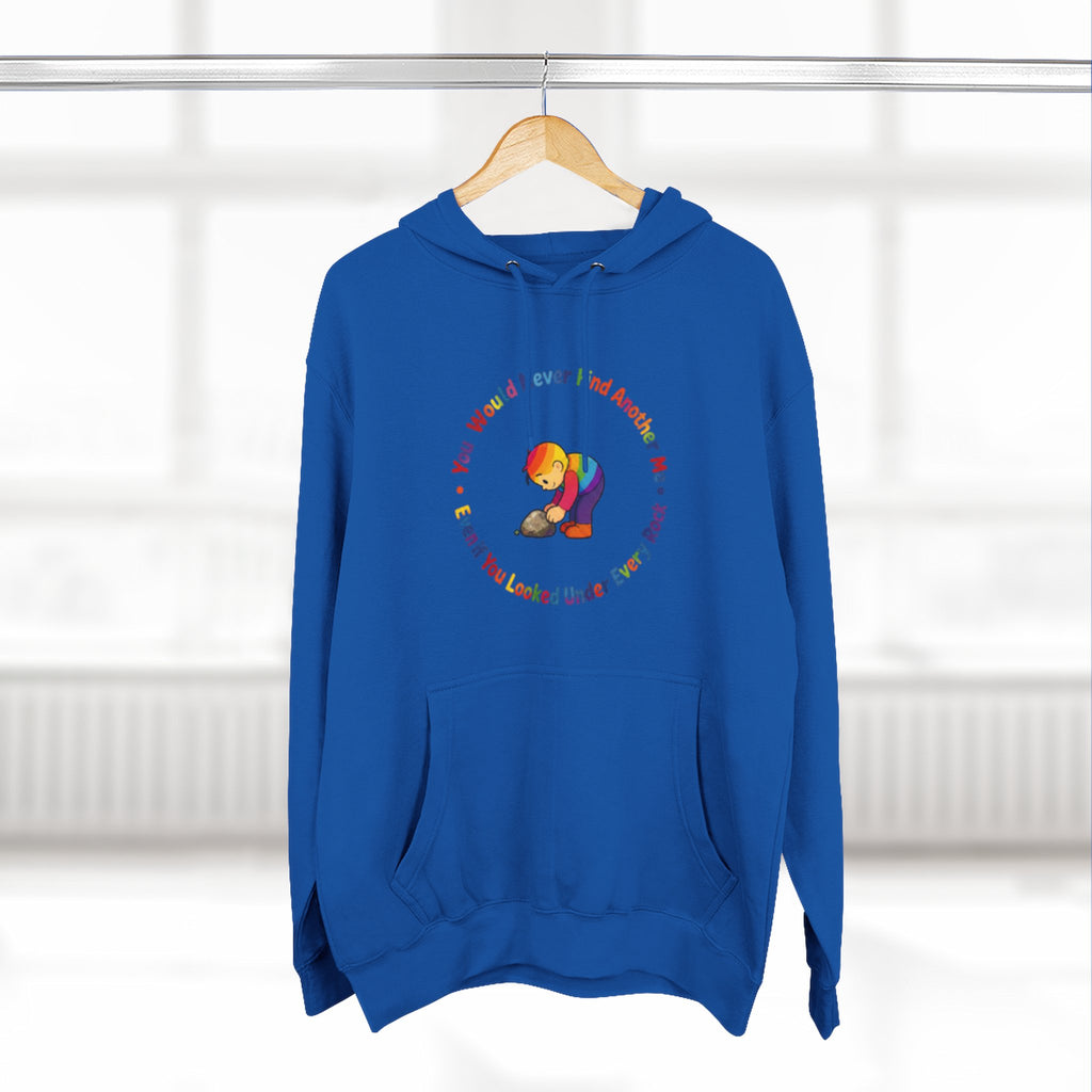 Rainbow Sloth Hoodie — “If You Wouldn’t Find Anyone, You’d Be Looked Under Every Rock” Cozy Graphic Pullover