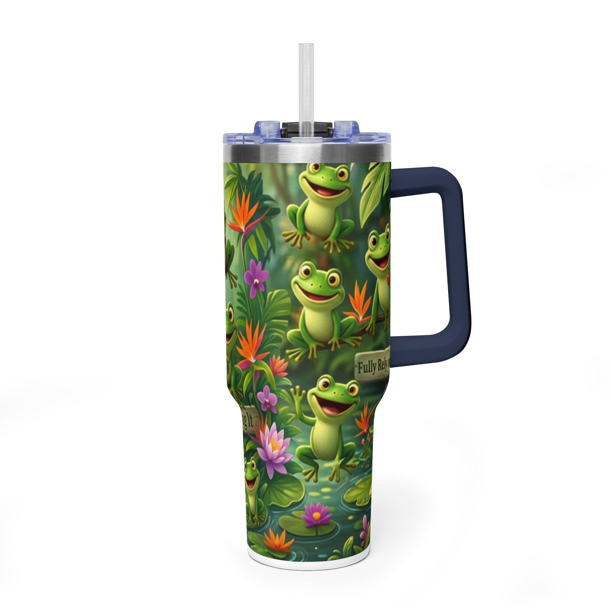 40oz Frog Tumbler – 'Just Frog It' Thermal Travel Cup